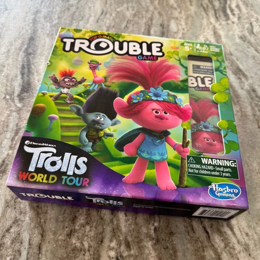 Hasbro Trolls World Tour Trouble Game - Pink and Blue